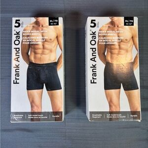 Frank And Oak Men’s Modal Mesh Boxer Briefs XL 5 Pack Blue + Green NWT Bundle